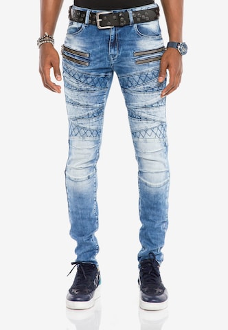 CIPO & BAXX Slimfit Jeans 'CD505' in Blauw: voorkant