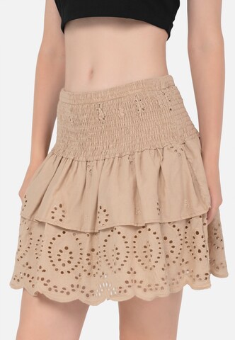 FRESHLIONS Rok 'Samantha' in Beige: voorkant