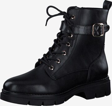 TAMARIS - Botines con cordones en negro: frente