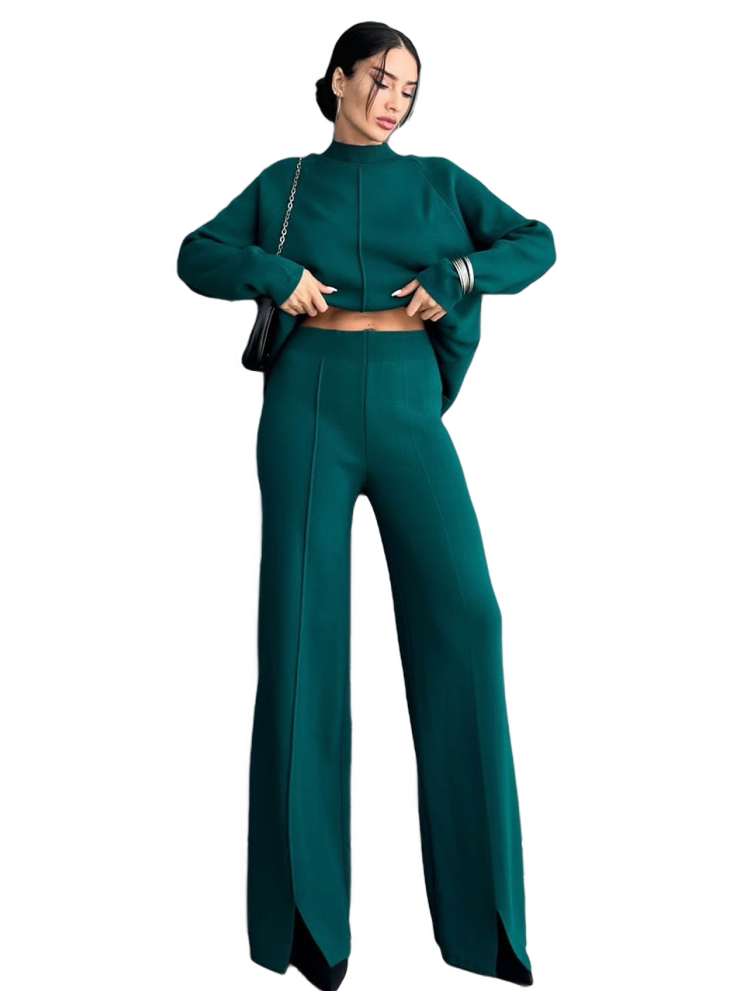 WOMAN VISION Pantsuit in Green: front