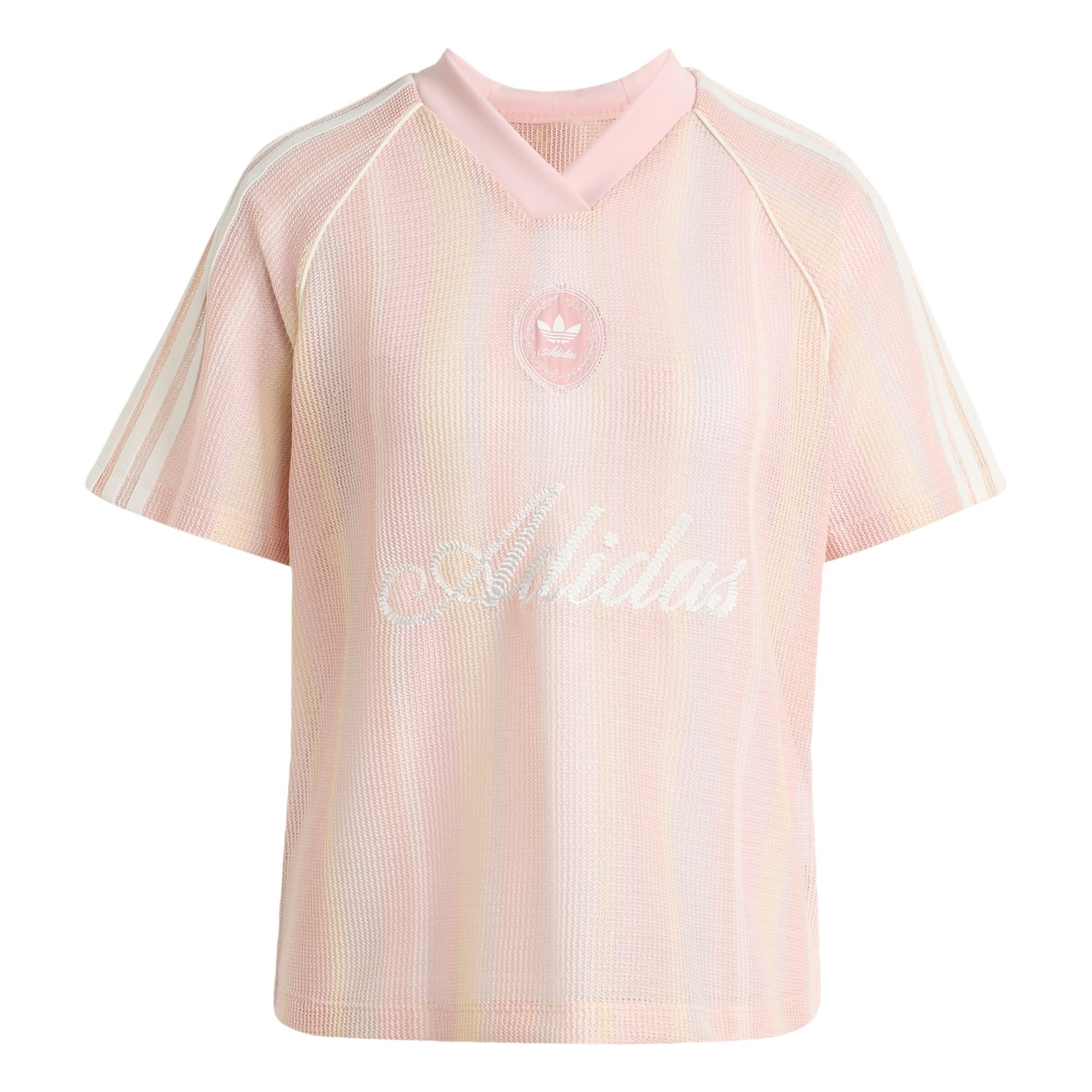 ADIDAS ORIGINALS T-shirt 'Summer Glow' en jaune pastel / violet pastel / rose clair / blanc, Vue avec produit