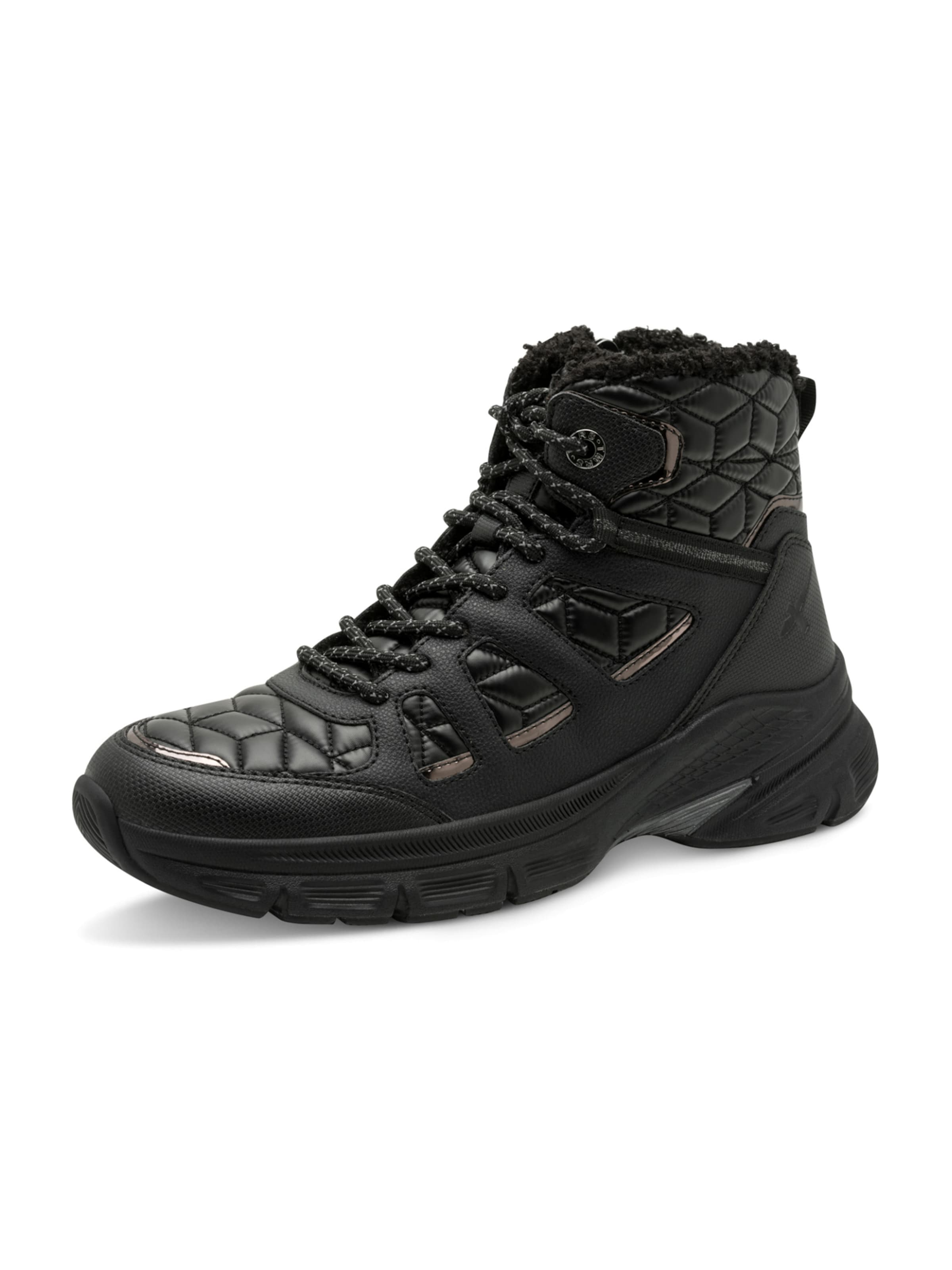 Tamaris Μποτάκι με κορδόνια σε μαύρο: μπροστά