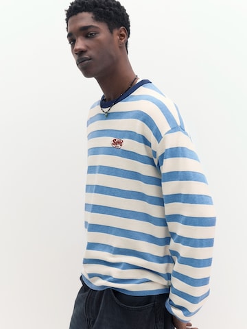 Pull&Bear Sweater 'STWD' in Blue: front