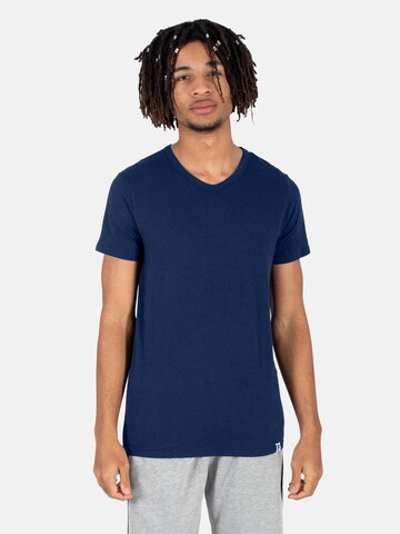 PANTONECLO Shirt 'Pantoneclo Men’s V-Neck Short Sleeve T-Shirt'‌‌ in Blau: Vorderseite