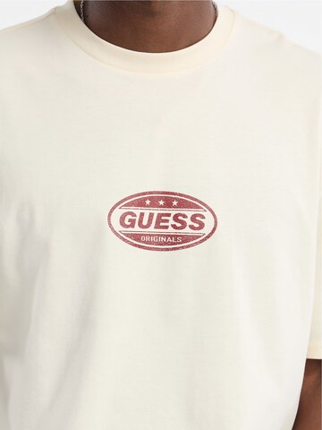 GUESS Originals T-Shirt 'Go Striker' in Beige