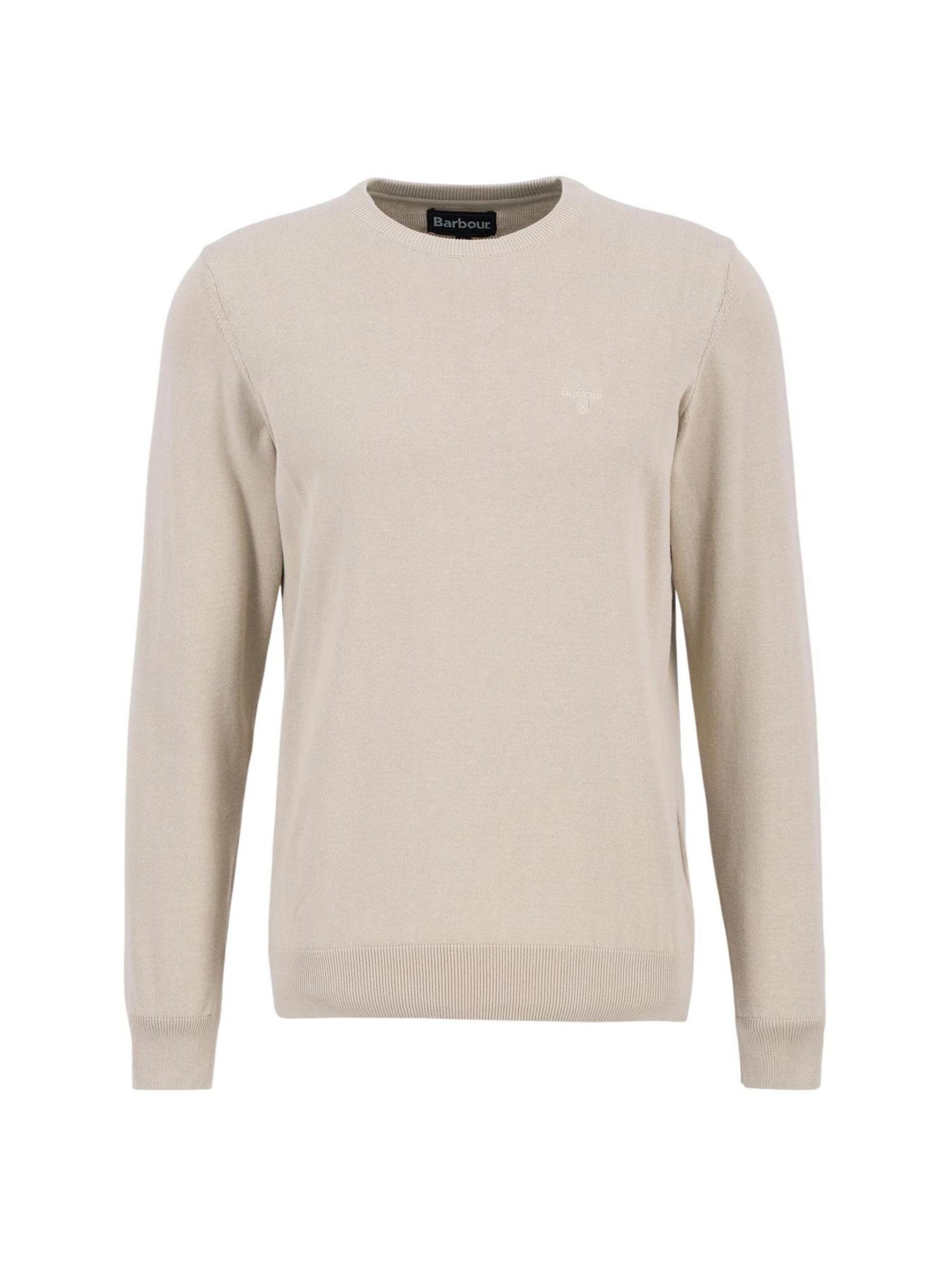 Pullover 'PIMA COTTON CREW MKN0932' di Barbour in beige: frontale