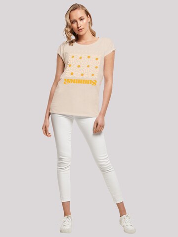 F4NT4STIC T-Shirt 'Summer Sunflower' in Beige