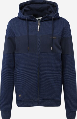 Ragwear Zip-Up Hoodie 'ZOEL' in Blue: front