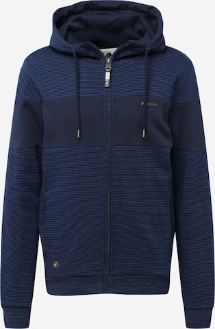 Ragwear Zip-Up Hoodie 'ZOEL' in Blue: front