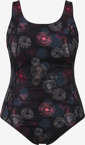 Ulla Popken Swimsuit in Black: front