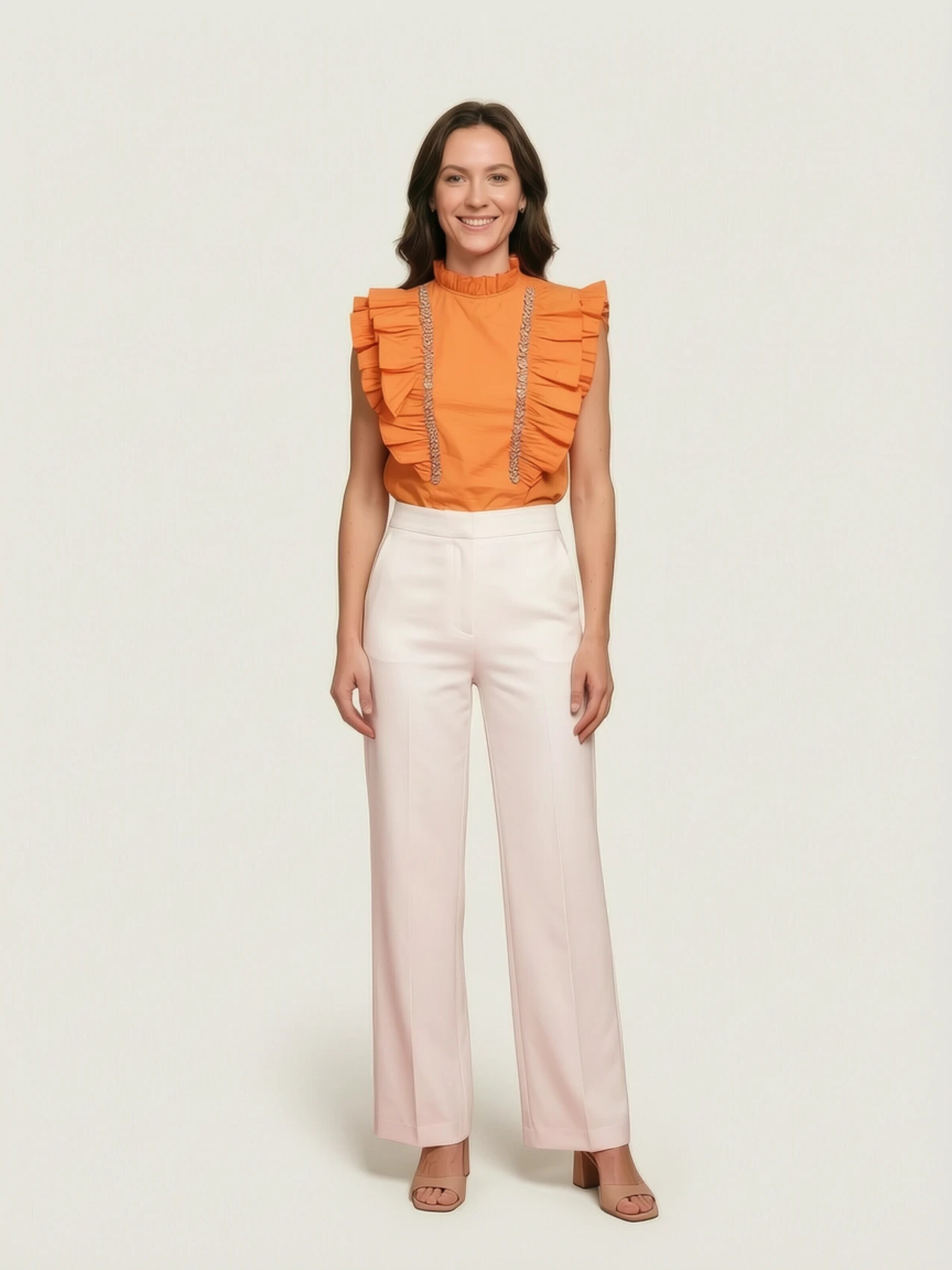 Camicia da donna di Fulgor in arancione