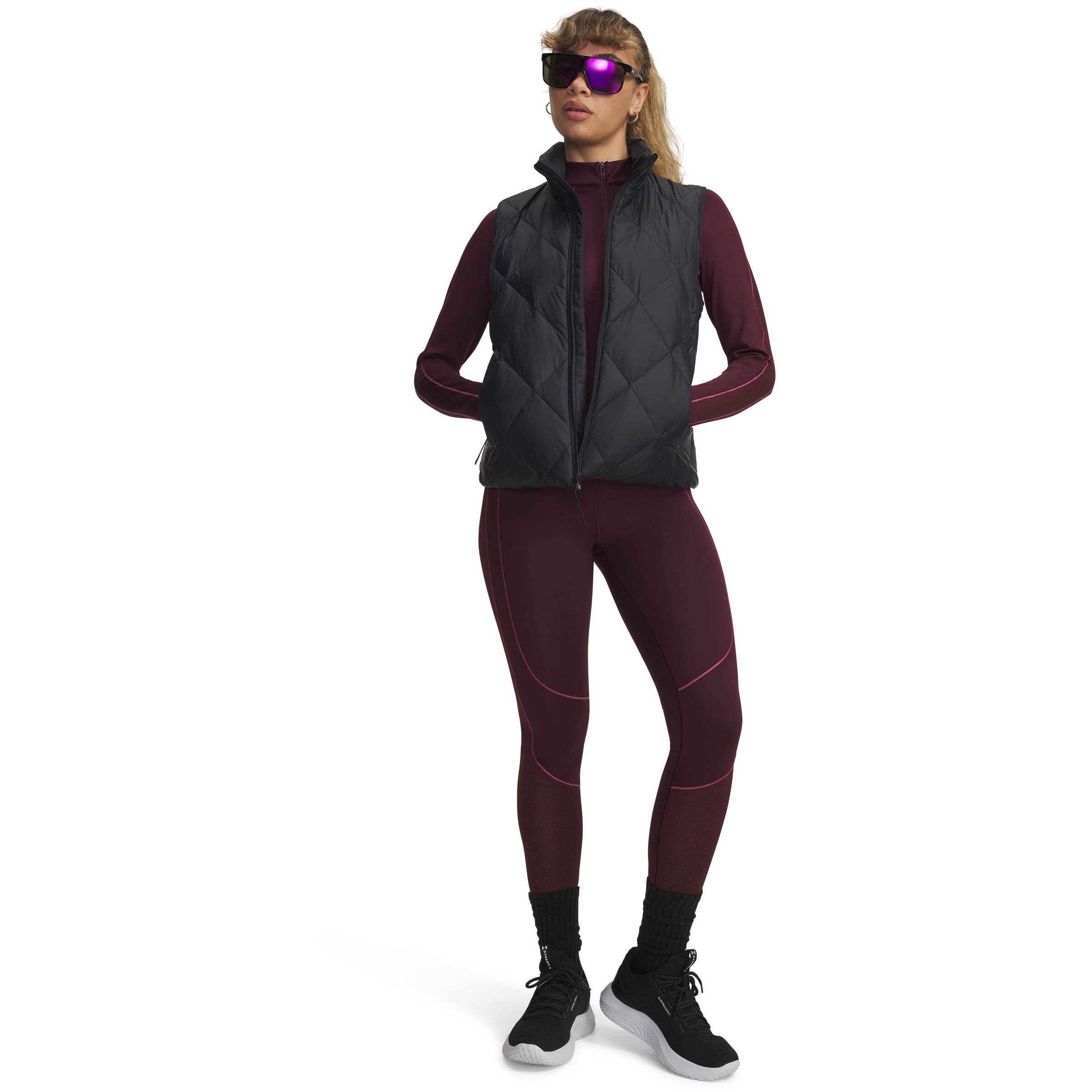 UNDER ARMOUR Skinny Workout Pants in Red