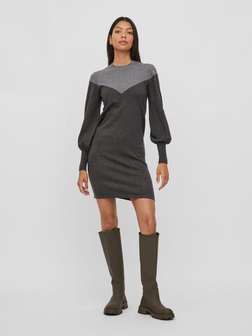 VILA Knitted dress in Grey