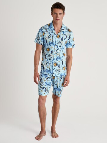 CALIDA Pyjama kurz 'Relax Magic'‌‌‌‌‌‌‌‌‌ in Blau: Vorderseite