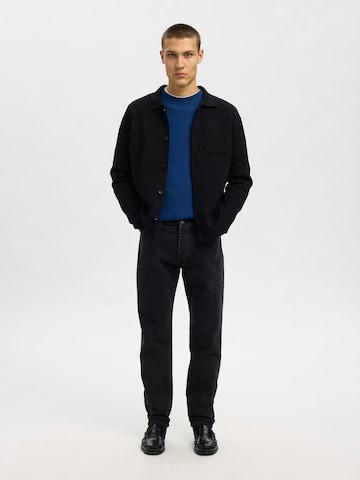 Coupe slim Jean 'SLH175-BEN KORI' SELECTED en noir