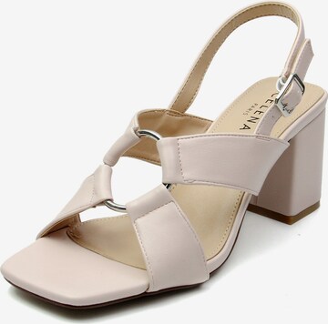 Celena - Sandalias con hebilla 'Christel' en beige: frente