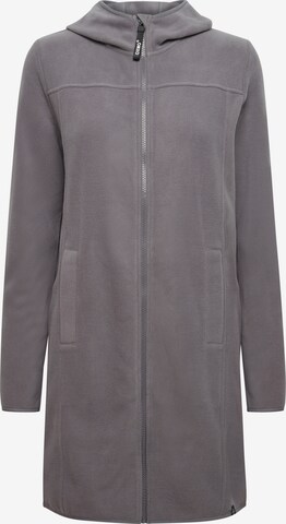 Oxmo Fleece Jacket 'Fine' in Grey: front