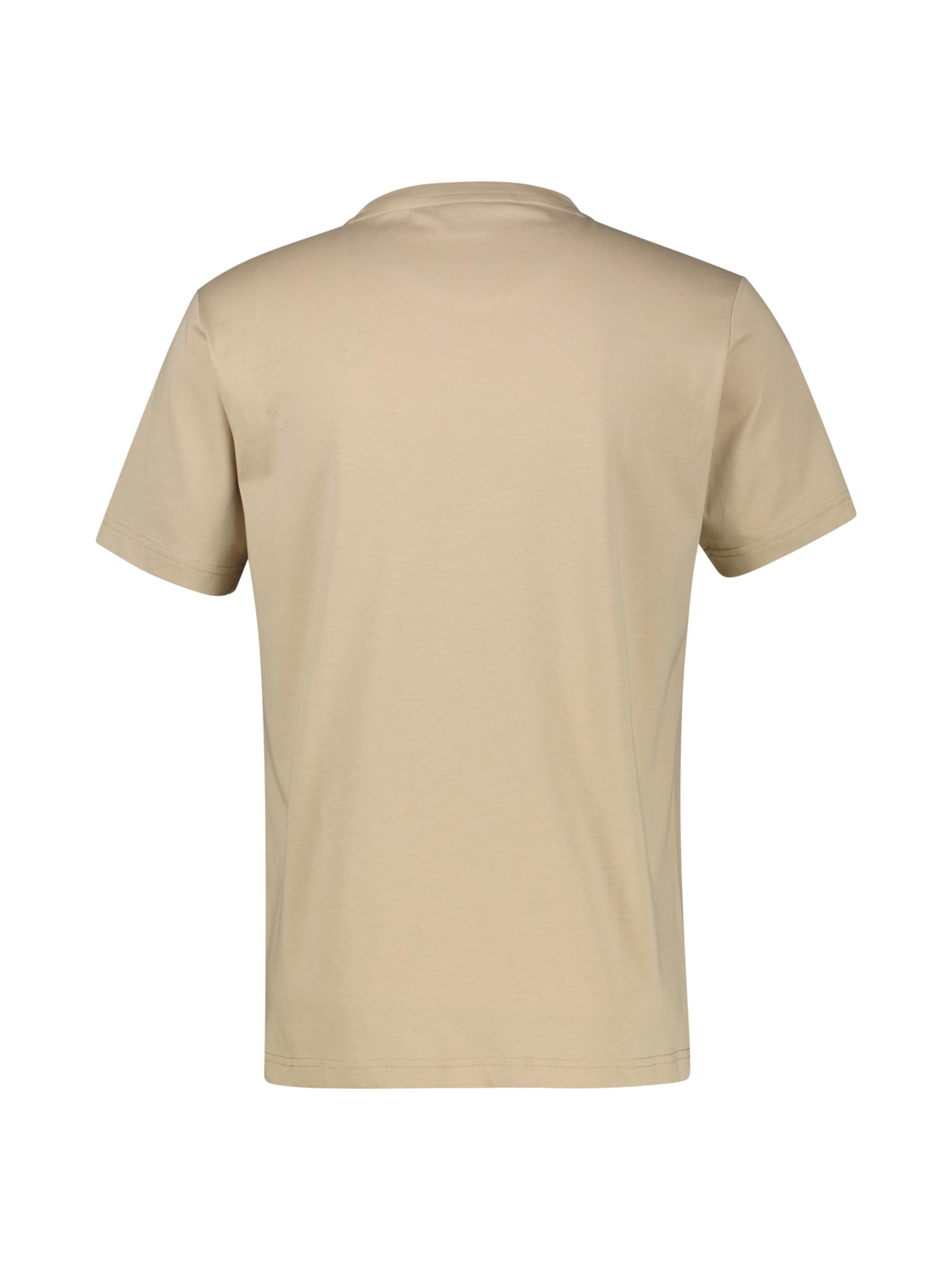 LERROS Lässiges, unifarbenes T-Shirt aus reiner Baumwolle mit Print in Beige