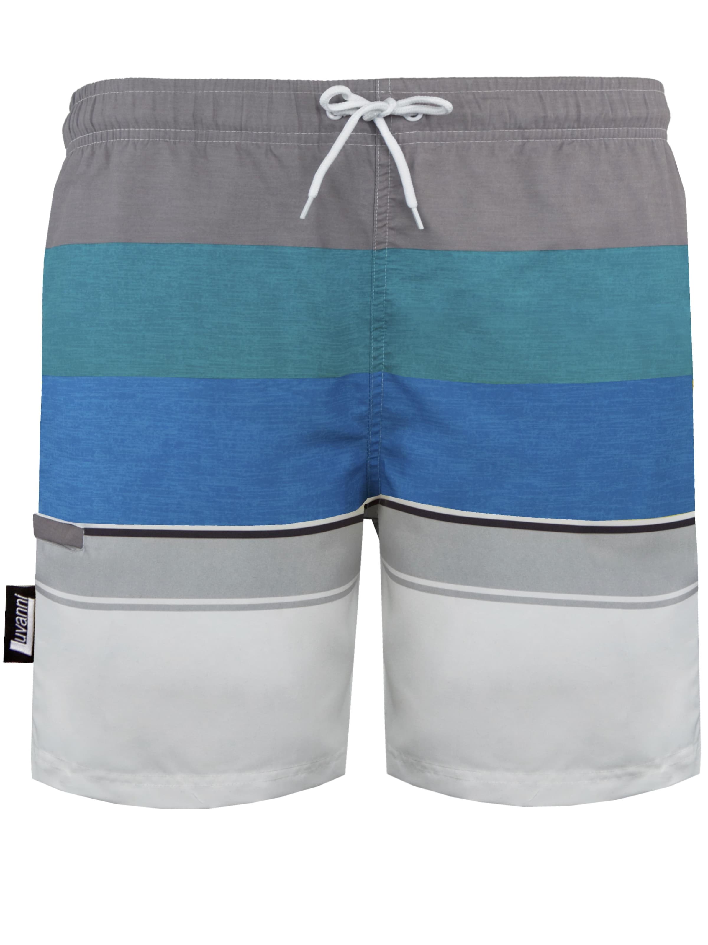 Luvanni Badeshorts 'Boardshorts Style 600 Streifen' in Blau: Vorderseite