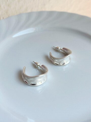 Kamakula Earrings 'Sculptural Chunky' in Silver