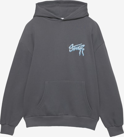 Bluză de molton Pull&Bear pe albastru / albastru deschis / gri, Vizualizare produs