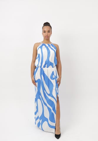 Robe Elara en bleu : devant