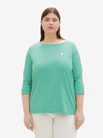 Tom Tailor Women + T-shirt i grön: framsida