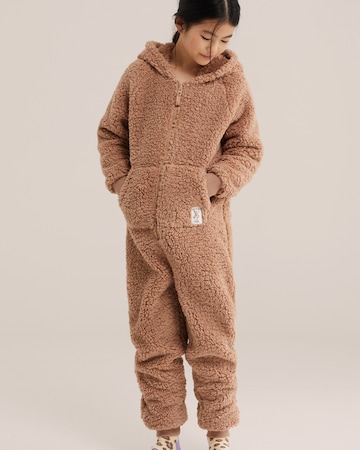 WE Fashion Пижама в Коричневый: спереди