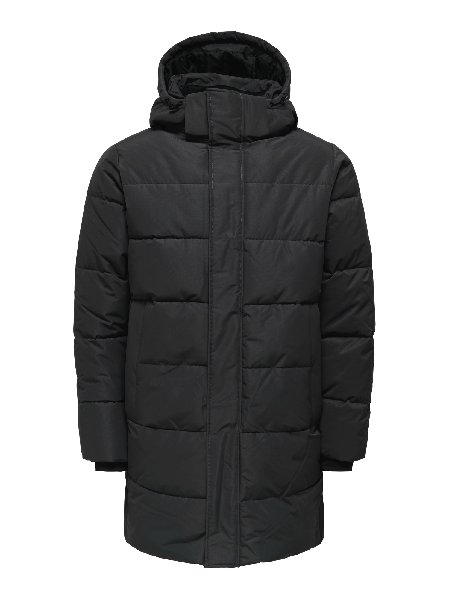 Only & Sons Giacca Puffer ONSCARL Uomo - Caldo Piumino Con Cappuccio Rimovibile - Colore Nero