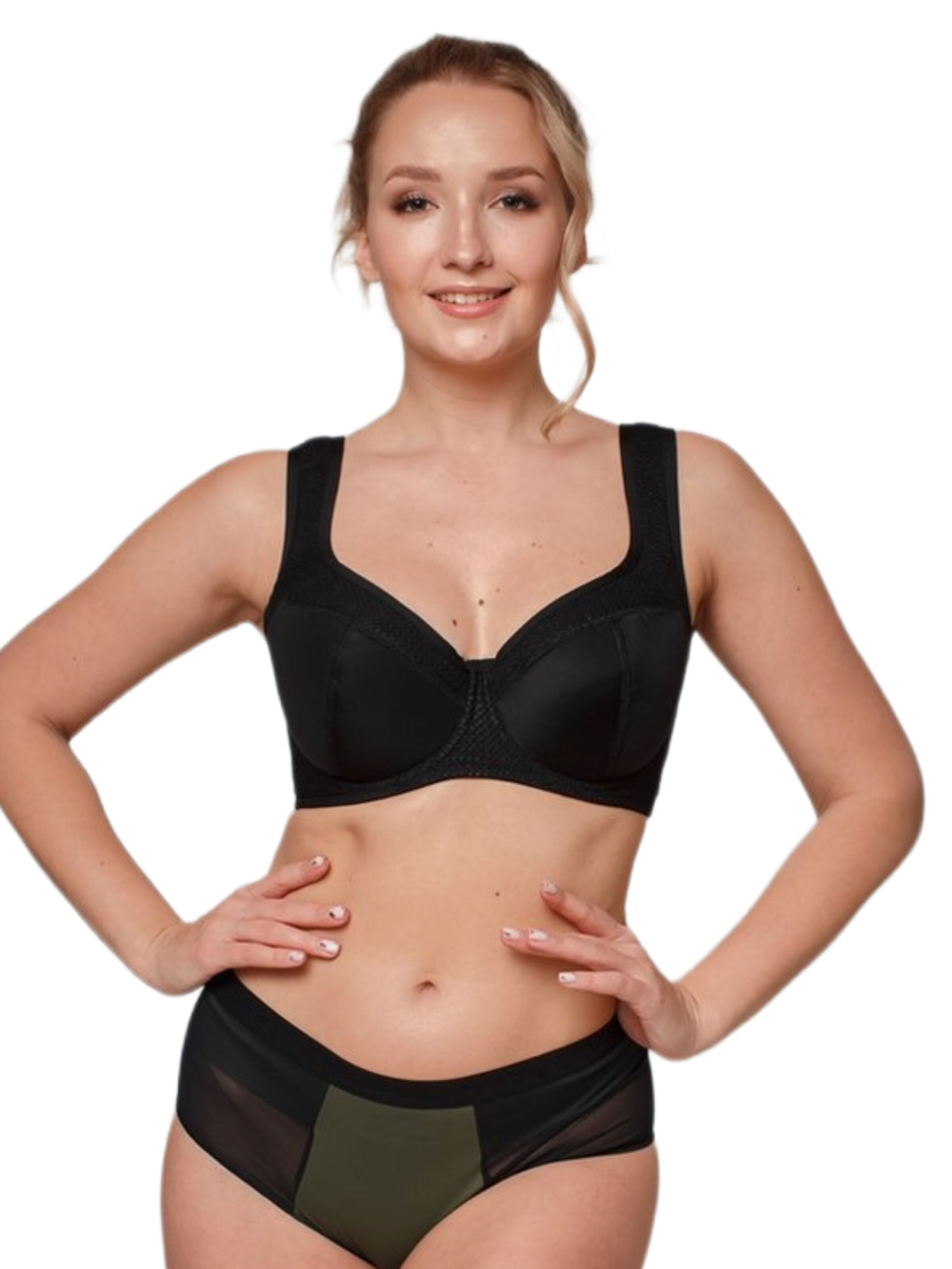 MILENKA Classic Bra in Black: front
