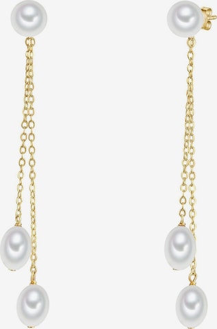 Valero Pearls Earrings in Gold: front