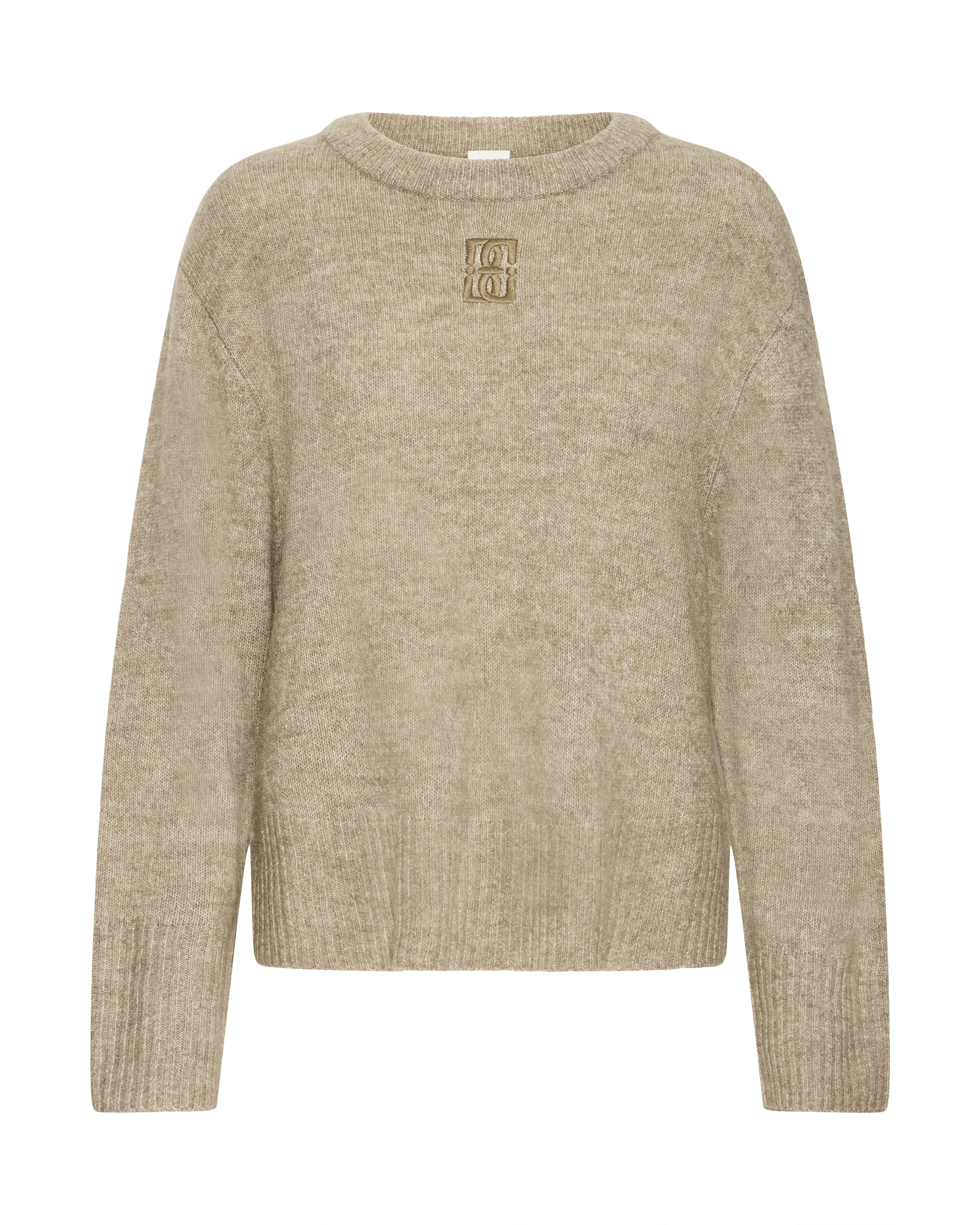 ICHI Pullover 'BALING' in Beige: Vorderseite