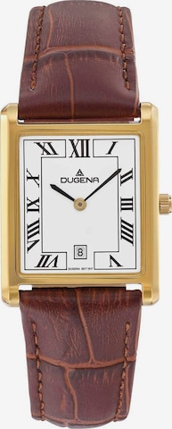 DUGENA Analog Watch in Brown: front