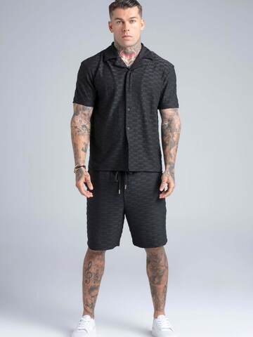 Fit confort Chemise 'Towelling' SikSilk en noir