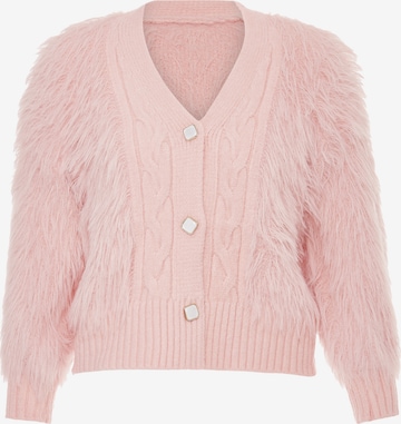 caneva Knit Cardigan in Pink: front