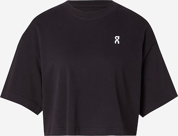 On - Camiseta funcional 'Club' en negro: frente