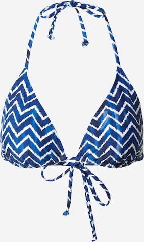 NATURANA Triangle Bikini Top in Blue: front