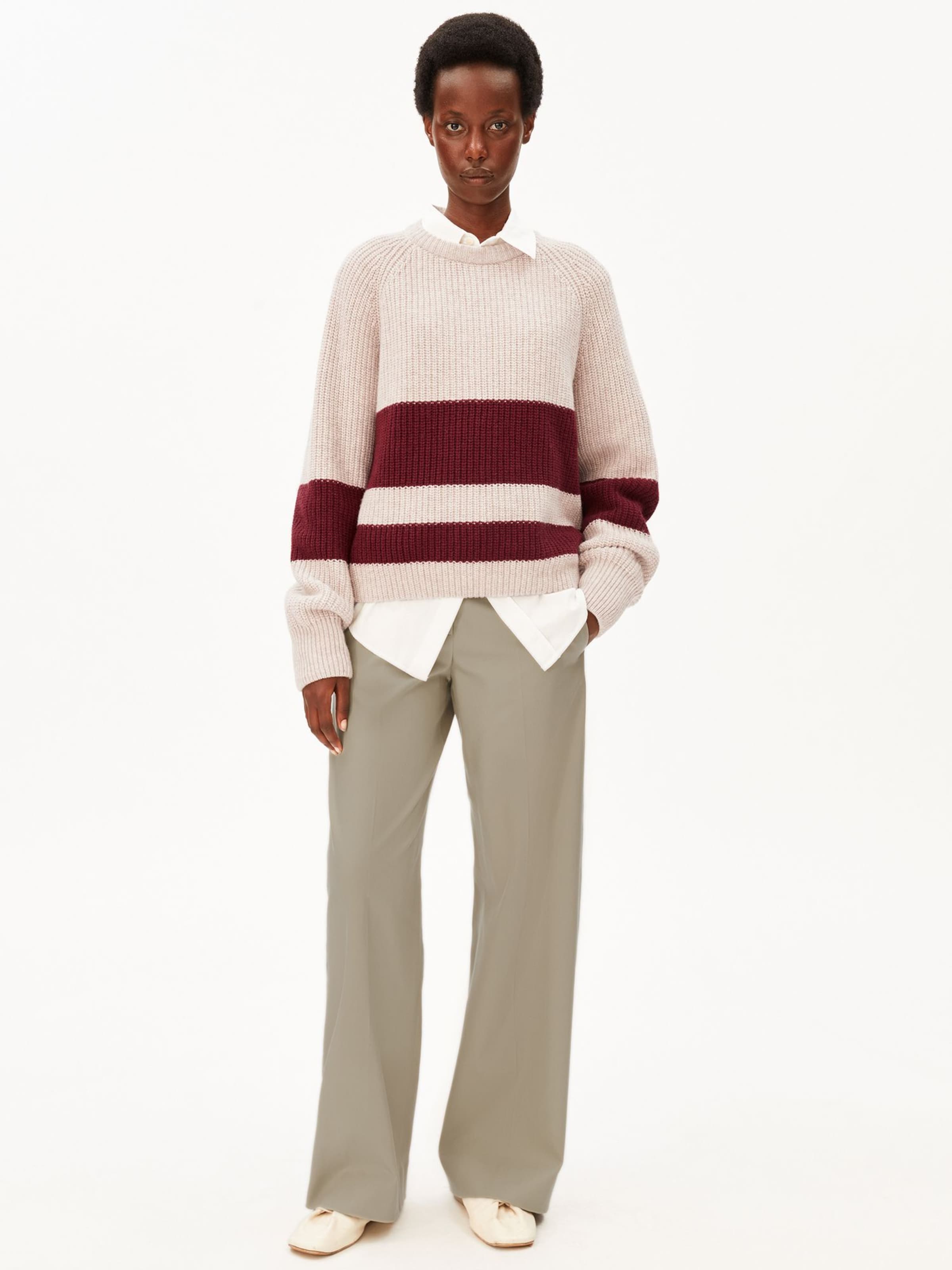 ARMEDANGELS Trui 'RIB STRIPED' in Wit