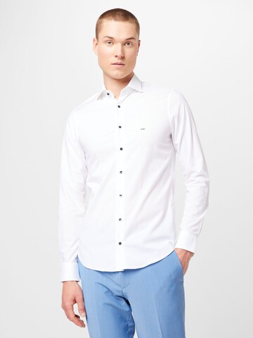 Michael Kors Slim fit Overhemd in Wit: voorkant