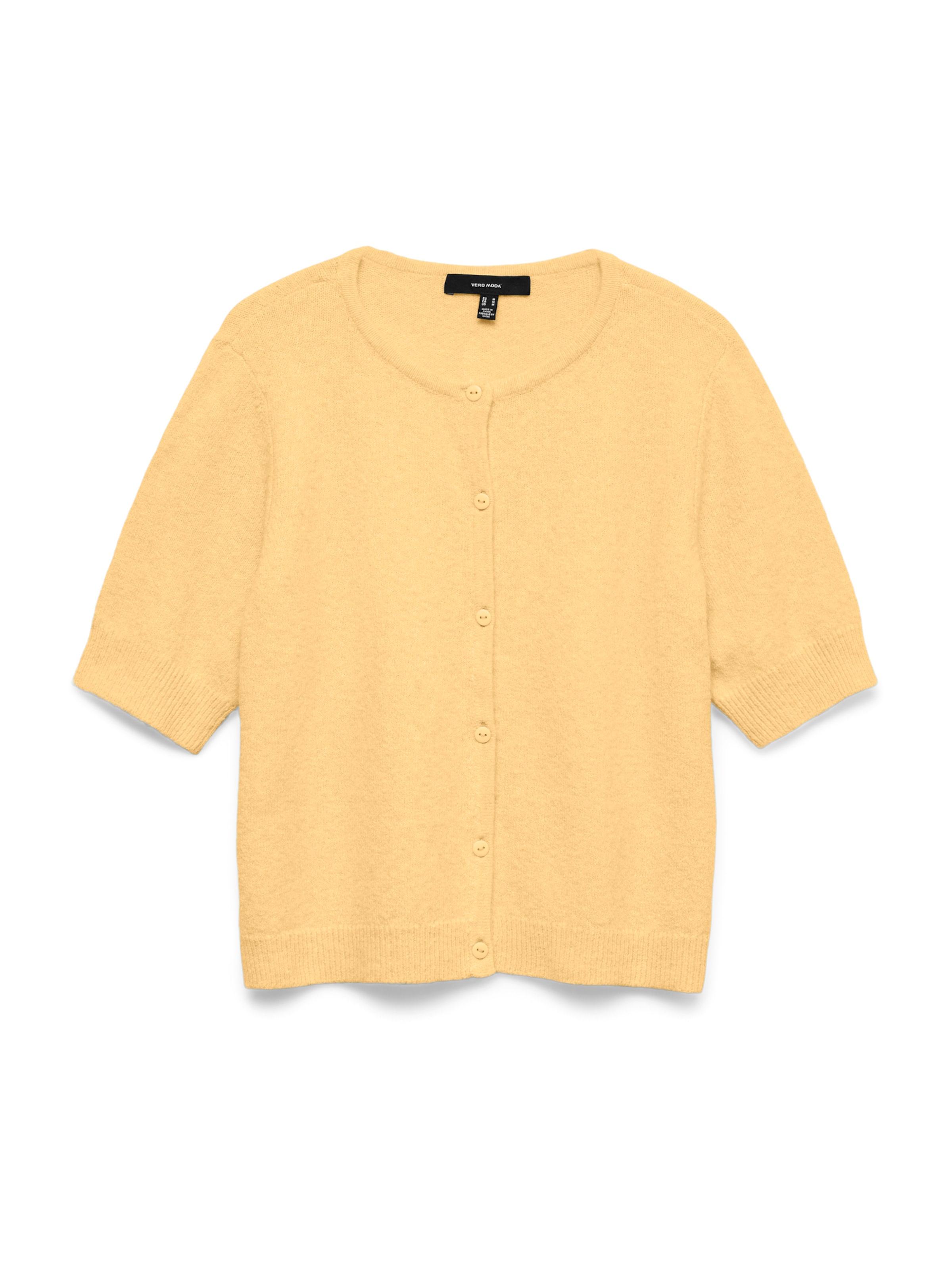 VERO MODA Knit Cardigan 'VMDoffy' in Yellow: front