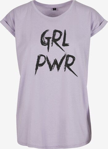 Tricou 'Grl Pwr' de la Merchcode pe mov: față