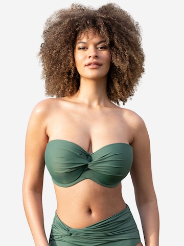 SugarShape Bandeau Bikini top 'Mambo' in Green: front