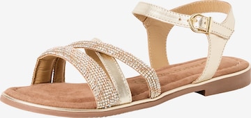Sandales à lanières MARCO TOZZI en or : devant