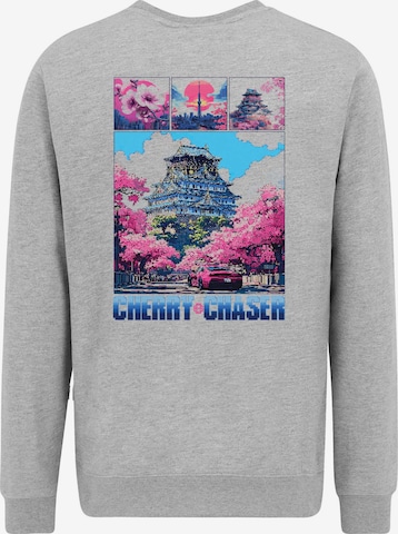 Oldskull Sweatshirt 'Retro Cherry Chaser Logo Graphic' in Grau: Vorderseite