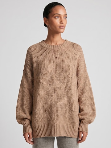 Pull-over oversize 'Pepper' americandreams en marron : devant