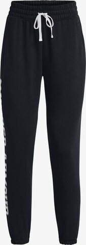 UNDER ARMOUR Tapered Workout Pants in Black: front