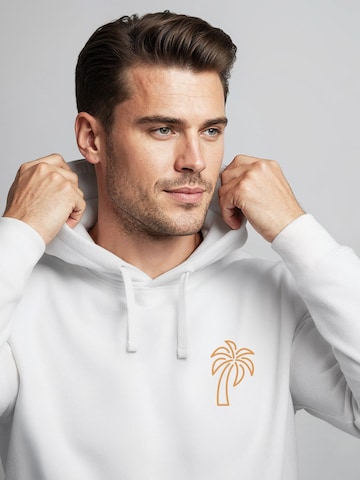Neverless Sweatshirt 'Palm Lineart Logo' in White