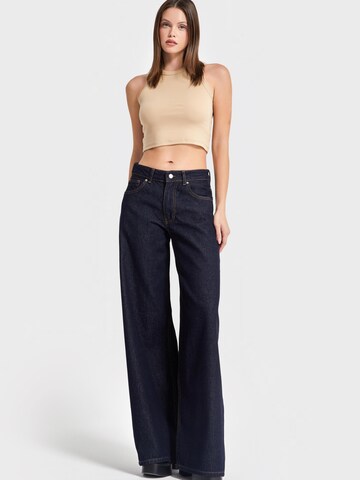 IT'S BASIC Wide leg Jeans 'Palazzo High Rise Jeans' in Blauw