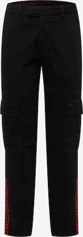 HUGO Red Regular Cargo Jeans 'HUGO 634/2' in Black: front