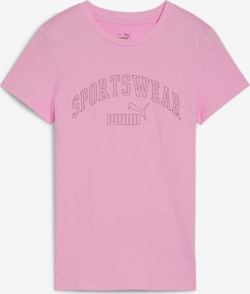 PUMA Performance Shirt 'Ess+' in Pink: front